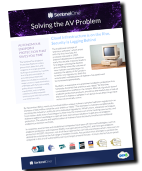 SentinelOne - Solving the AV Problem graphic